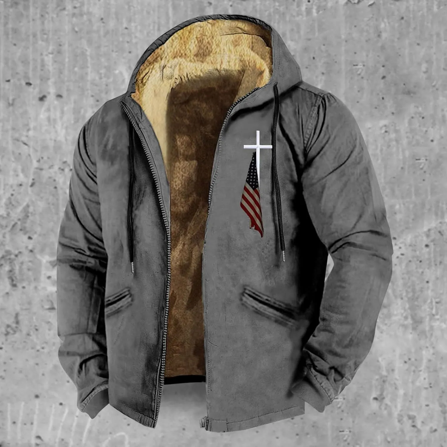 ADJHDFH Heavyweight Hoodie Big And Tall Jackets for Men 5Xl Mens Full Zip Jacket 5Xl Bomber Jacket for Men Big And Tall