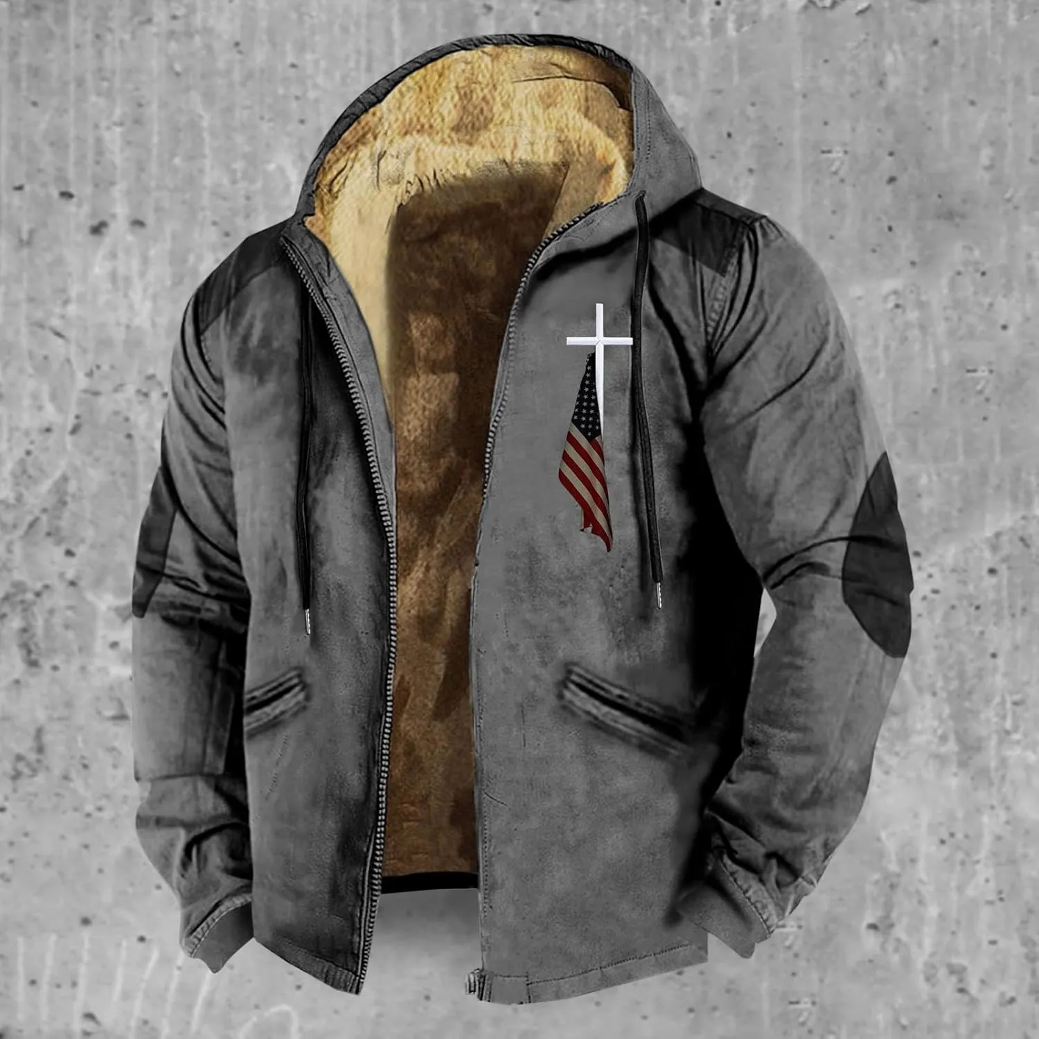ADJHDFH Heavyweight Hoodie Mens Bomber Jacket With Hood Zipper Hoodies For Men Graphic Mens Winter Bomber Jacket With Hood