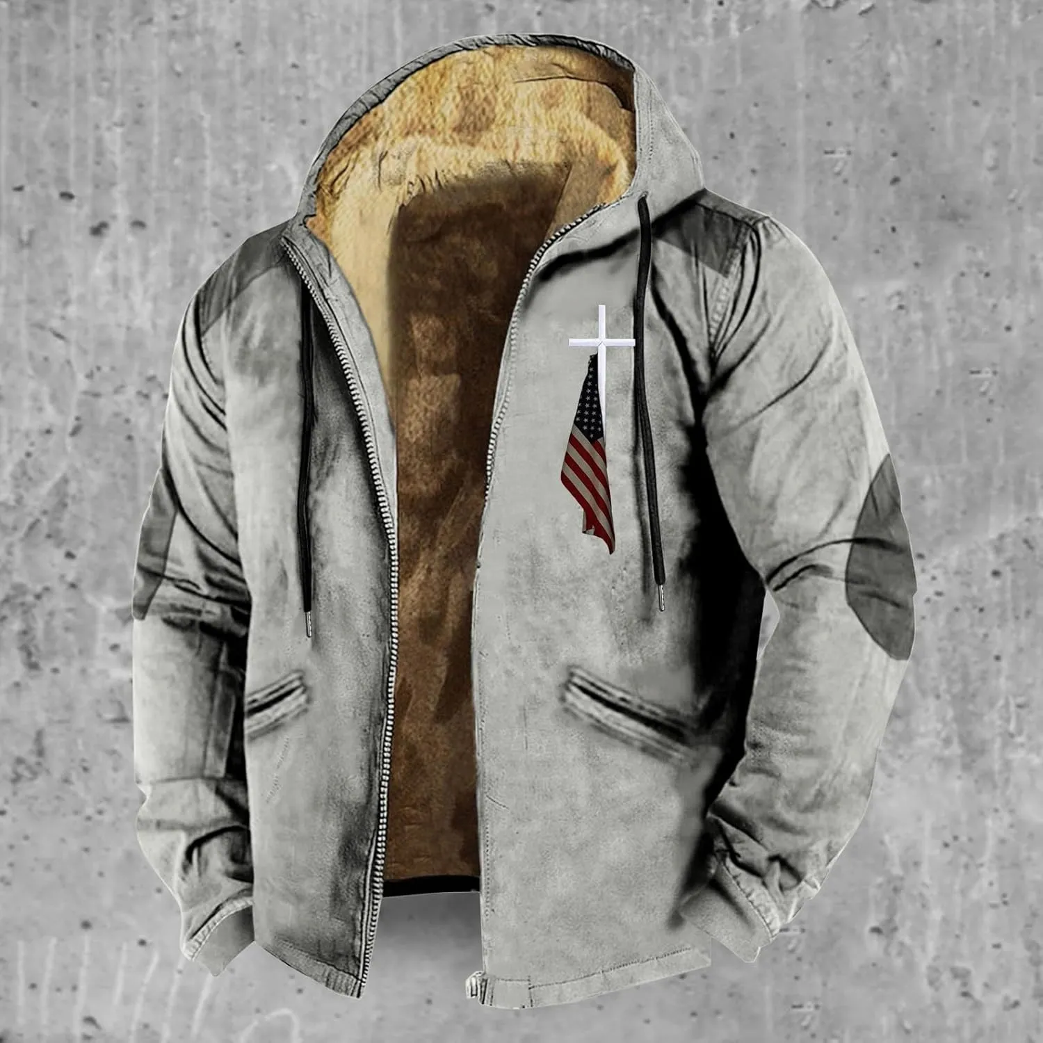 ADJHDFH Heavyweight Hoodie Mens Bomber Jacket With Hood Zipper Hoodies For Men Graphic Mens Winter Bomber Jacket With Hood