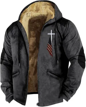 ADJHDFH Men’S Sherpa Lined Two Pocket Hooded Trucker Jacket 5Xl Mens Jacket Full Zip Hoodie Men Sherpa Lined Hoodie For Men