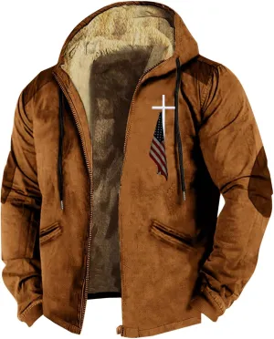 ADJHDFH Men’S Sherpa Lined Two Pocket Hooded Trucker Jacket 5Xl Mens Jacket Full Zip Hoodie Men Sherpa Lined Hoodie For Men