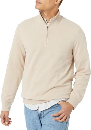 Amazon Essentials Men's Sweatshirt, Lightweight French Terry Quarter-Zip Mock Neck