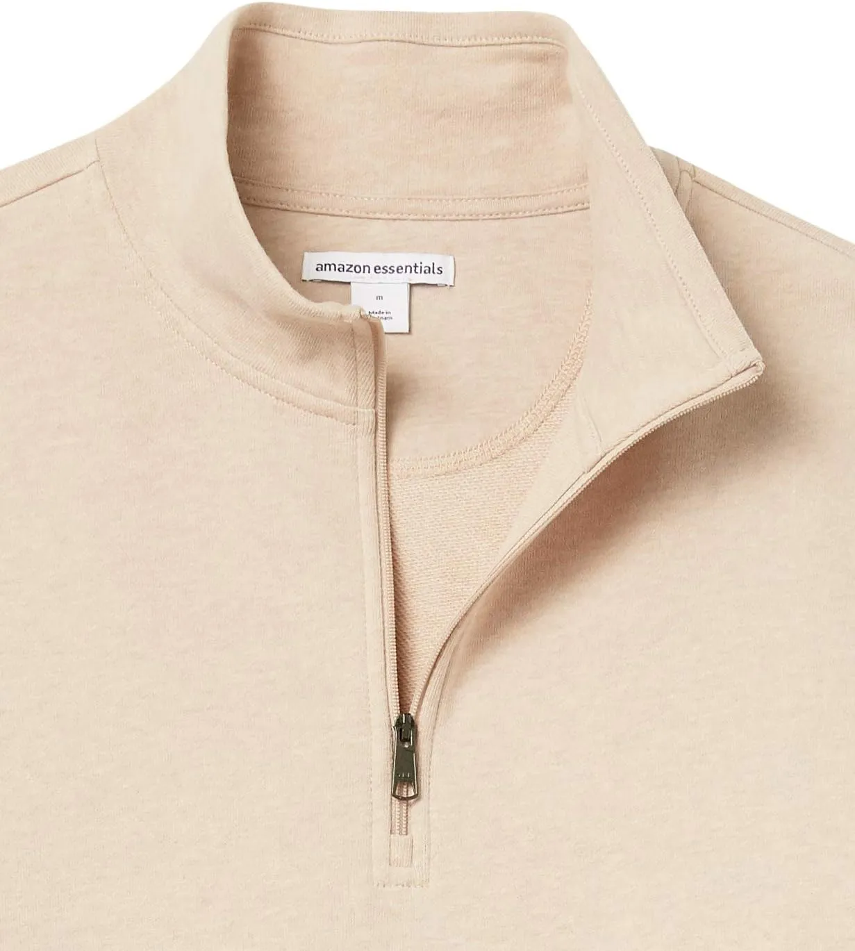 Amazon Essentials Men's Sweatshirt, Lightweight French Terry Quarter-Zip Mock Neck