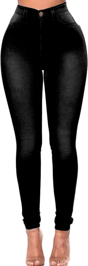 Andongnywell Women High Waist Sexy Skinny Denim Pants Slim fit Jeans Ladies Plus Size Stretch Legging Jeans Trousers