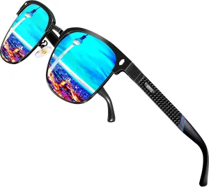 ATTCL Men's Driving Polarized Rimless Sunglasses Al-Mg Metal Frame Ultra Light