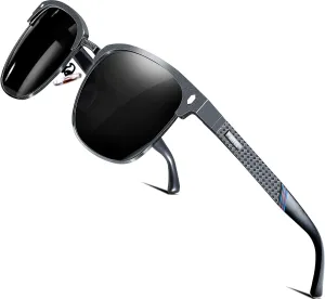 ATTCL Men's Driving Polarized Rimless Sunglasses Al-Mg Metal Frame Ultra Light