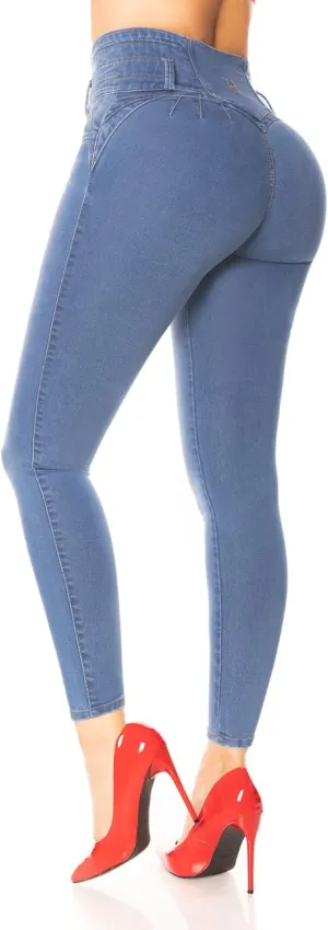 Bula, High Waist Butt Lifting Skinny Jeans - Shape wear Pantalones Colombianos Levanta Cola