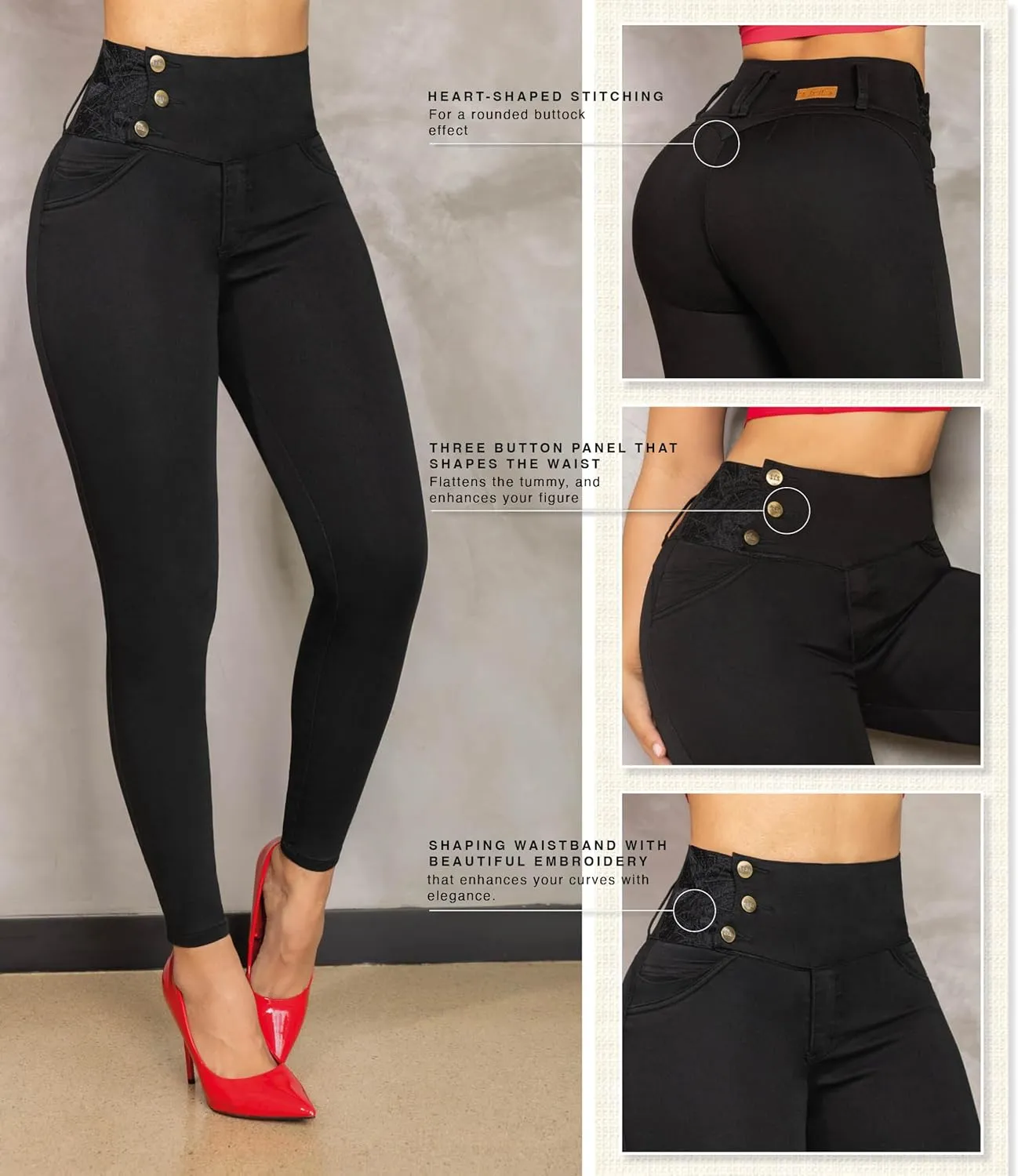 Bula, High Waist Butt Lifting Skinny Jeans - Shape wear Pantalones Colombianos Levanta Cola