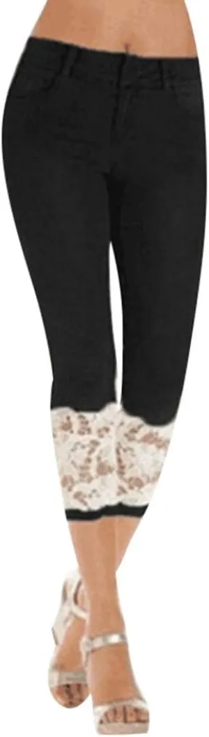 Capris Jeans for Women Distressed High Waisted Sexy Boyfriend Plus Size Stretchy Distressed Skinny Loose Jeans
