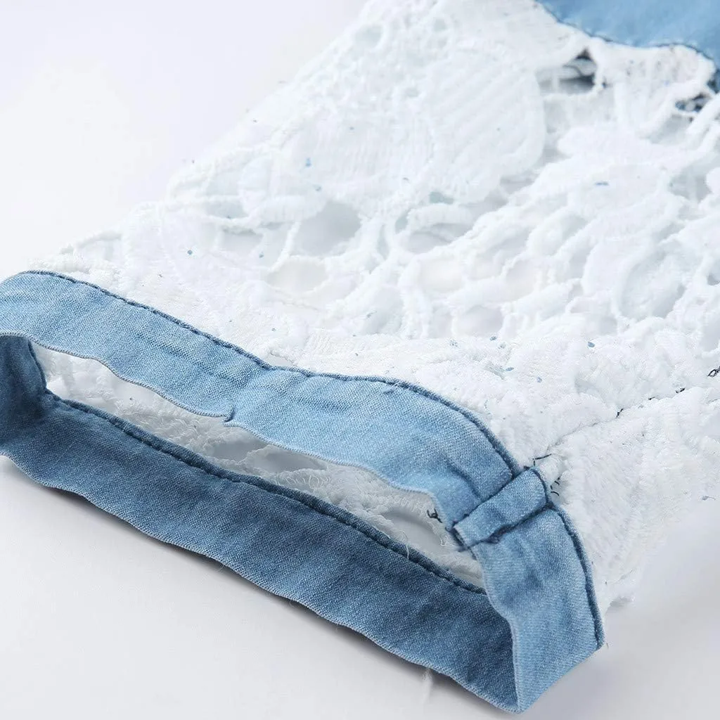 Capris Jeans for Women Distressed High Waisted Sexy Boyfriend Plus Size Stretchy Distressed Skinny Loose Jeans