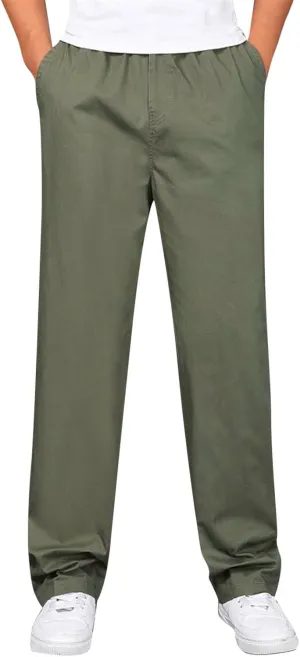 Cargo Pants for Men Big and Tall, Pants Drawstring Jogger Pants with Pockets Mens Sweatpants with Pockets Men's Basic