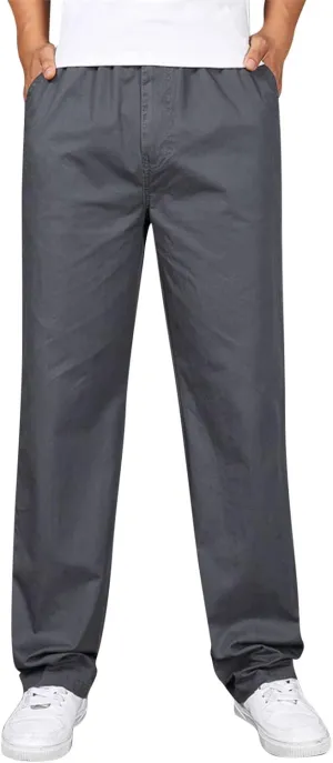 Cargo Pants for Men Big and Tall, Pants Drawstring Jogger Pants with Pockets Mens Sweatpants with Pockets Men's Basic