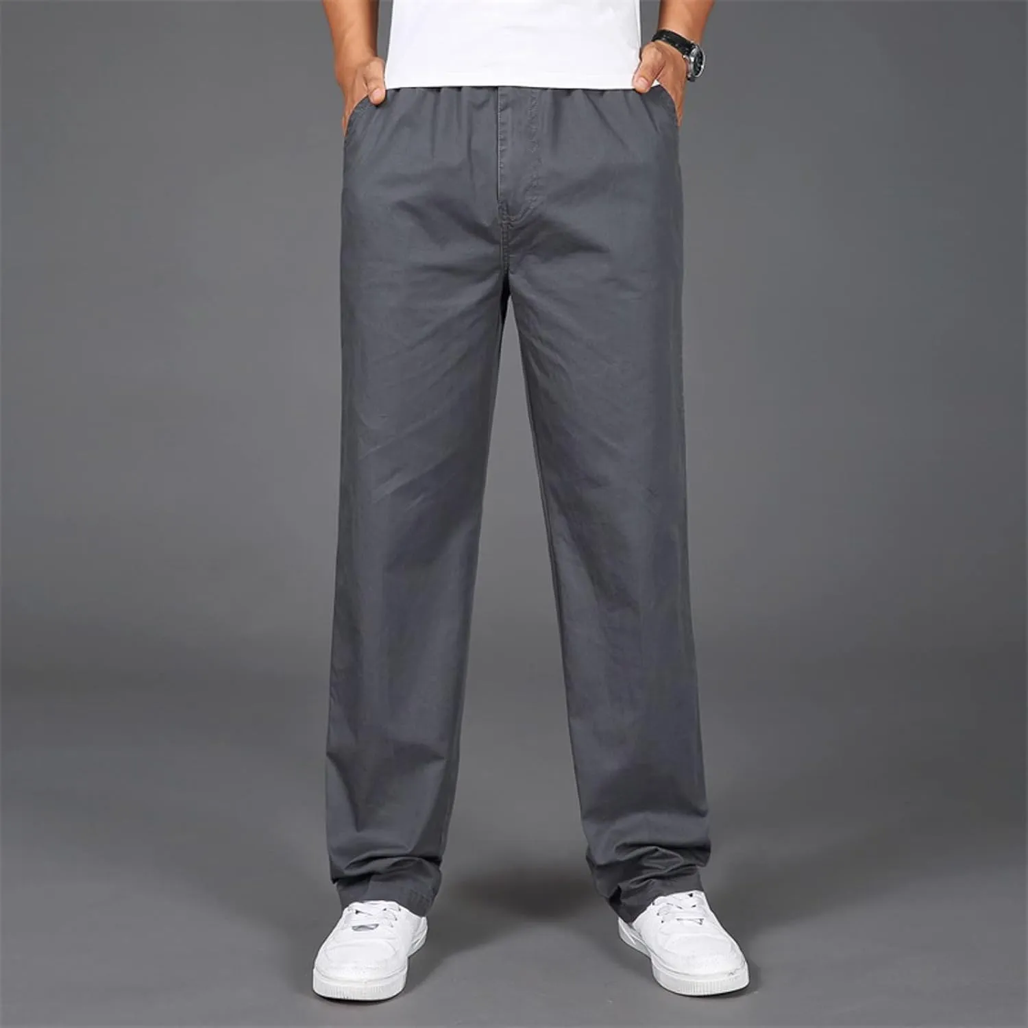 Cargo Pants for Men Big and Tall, Pants Drawstring Jogger Pants with Pockets Mens Sweatpants with Pockets Men's Basic
