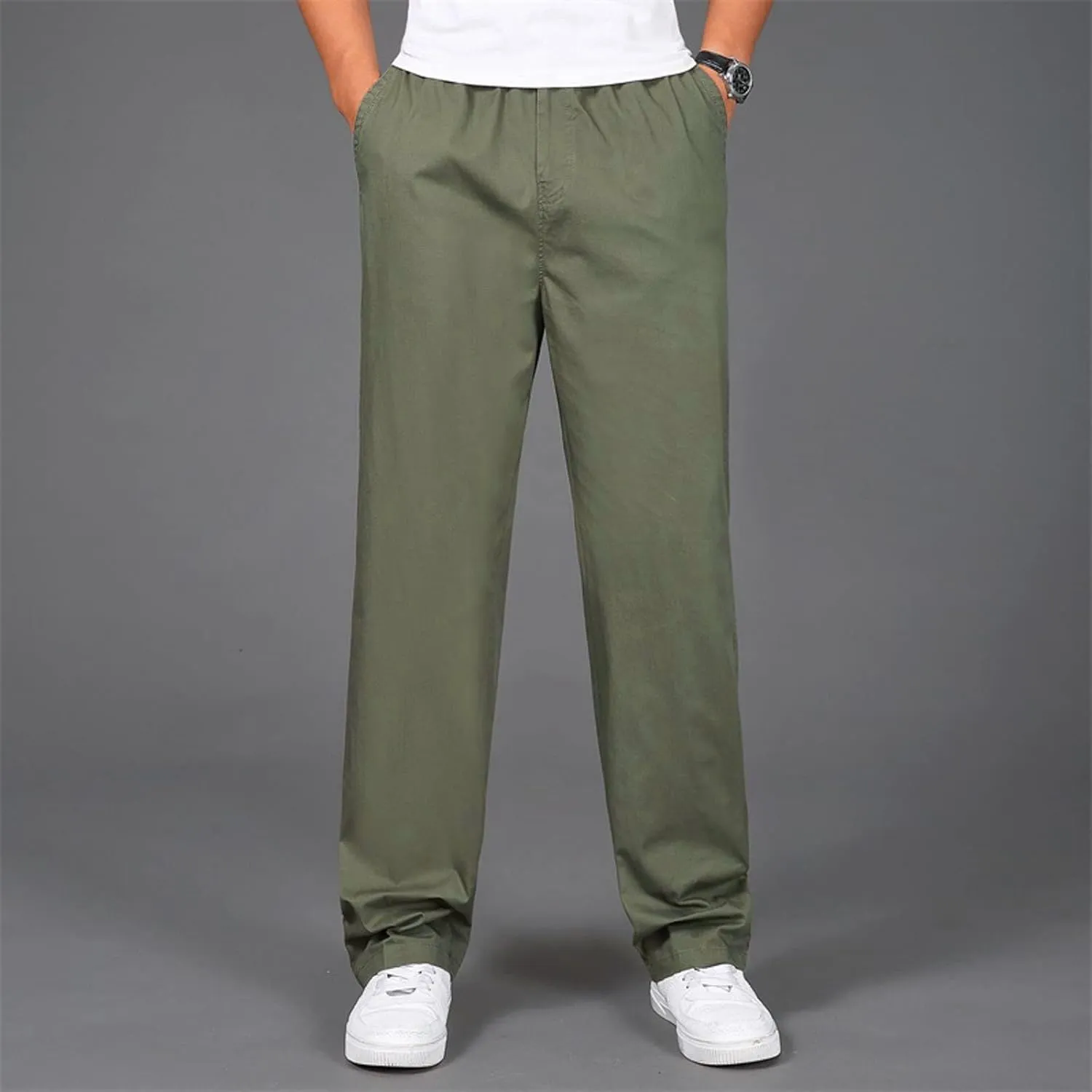 Cargo Pants for Men Big and Tall, Pants Drawstring Jogger Pants with Pockets Mens Sweatpants with Pockets Men's Basic