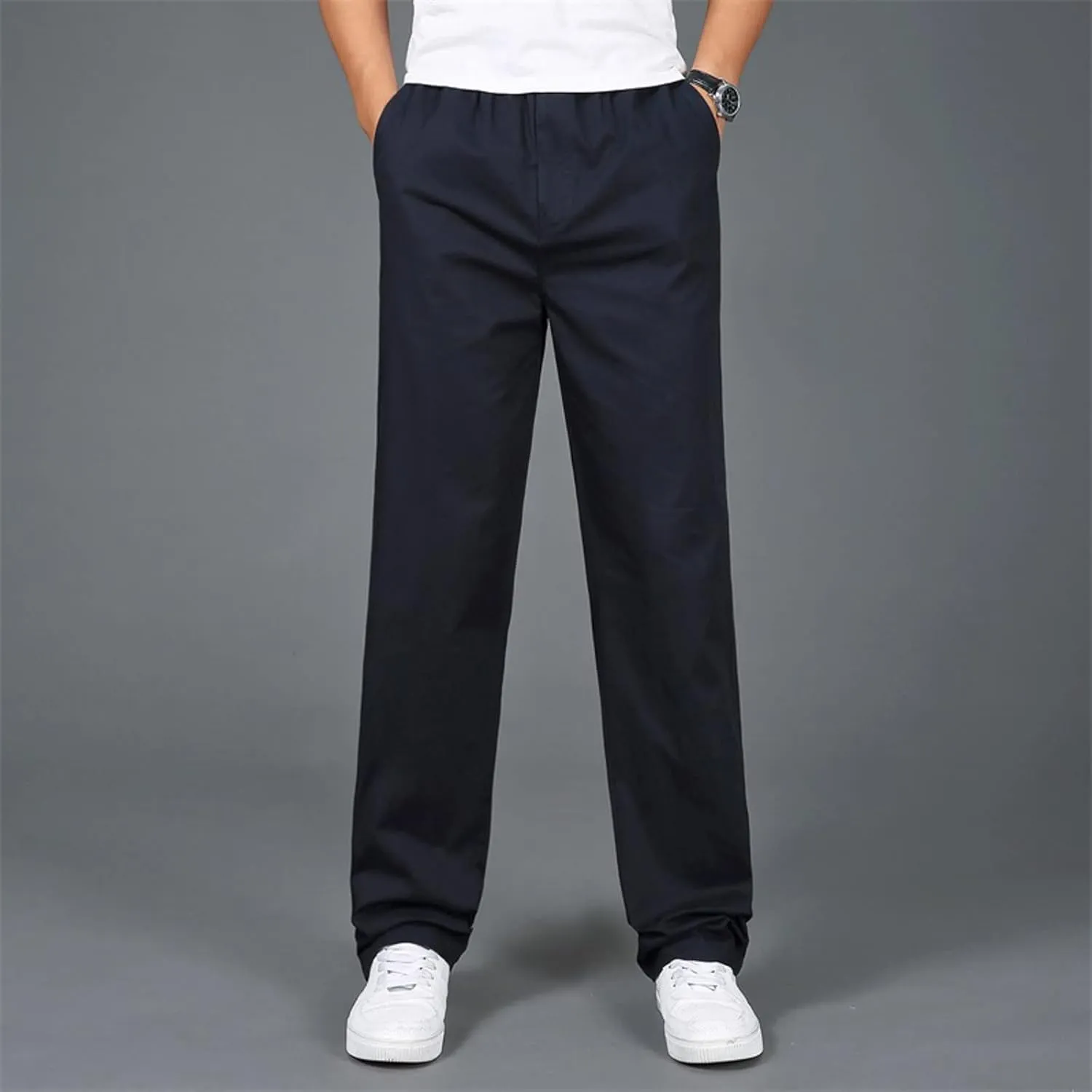 Cargo Pants for Men Big and Tall, Pants Drawstring Jogger Pants with Pockets Mens Sweatpants with Pockets Men's Basic