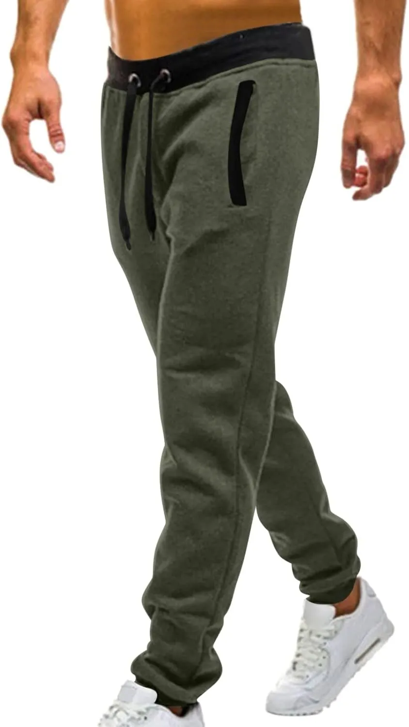 Cargo Pants for Men Relaxed Fit Pants Drawstring Jogger Pants with Pockets Mens Sweatpants with Pockets Men's Basic