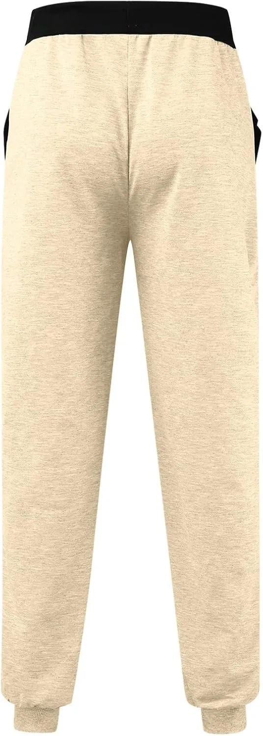 Cargo Pants for Men Relaxed Fit Pants Drawstring Jogger Pants with Pockets Mens Sweatpants with Pockets Men's Basic