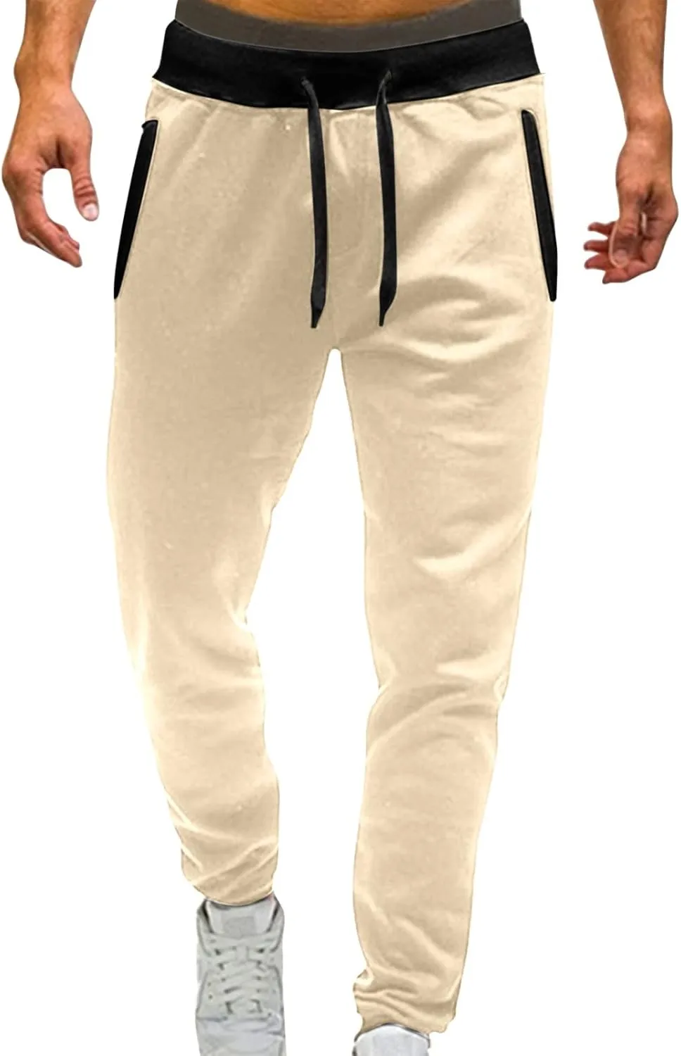 Cargo Pants for Men Relaxed Fit Pants Drawstring Jogger Pants with Pockets Mens Sweatpants with Pockets Men's Basic
