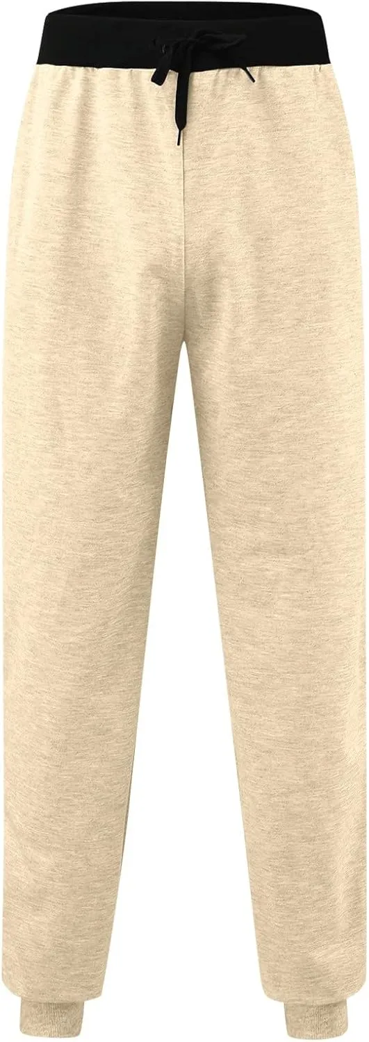 Cargo Pants for Men Relaxed Fit Pants Drawstring Jogger Pants with Pockets Mens Sweatpants with Pockets Men's Basic