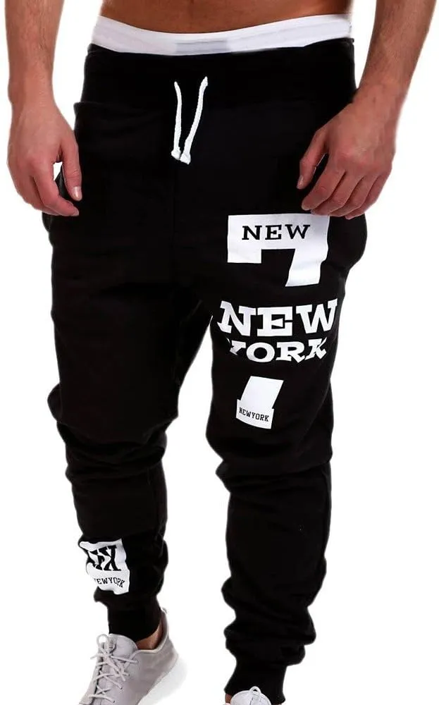 Cargo Trousers for Men Gym Training Jogger Black Long Track Pant with Pockets Mens Sweatpants with Pockets Drawstring