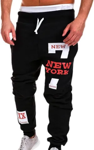 Cargo Trousers for Men Gym Training Jogger Black Long Track Pant with Pockets Mens Sweatpants with Pockets Drawstring