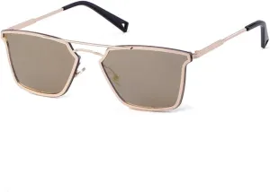 Cat Eye Sunglasses Women Vintage Metal Frame Double Bridge Mirrored Glasses