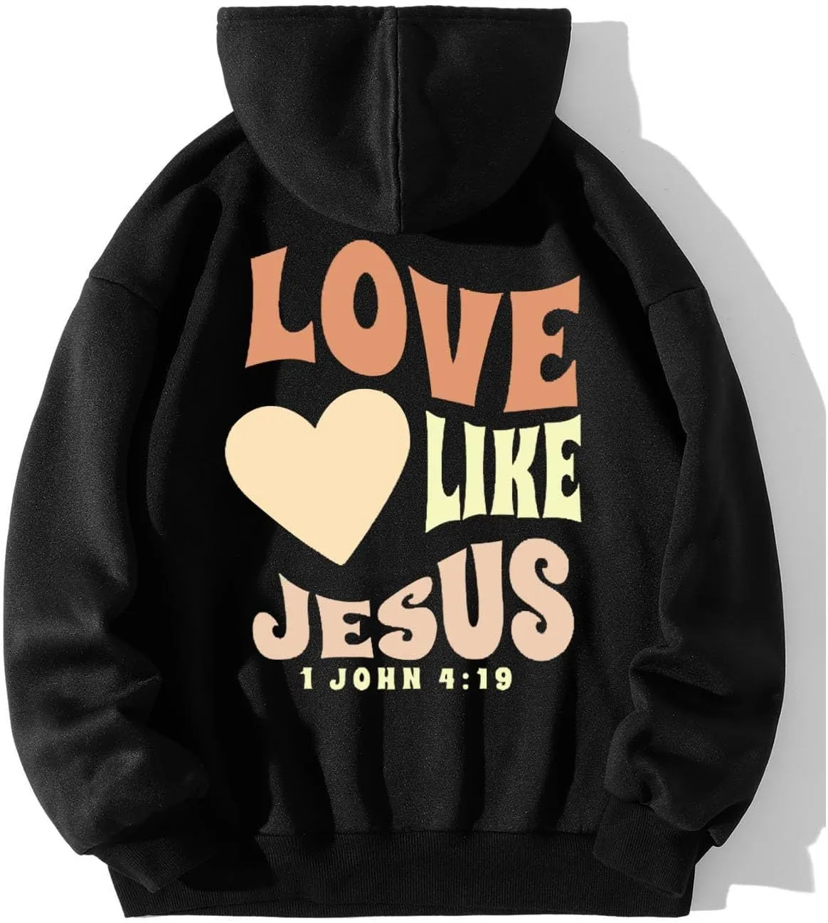 Christian Oversized Hoodie for Women Trust in The Lord Letter Print Pullover Tops with Pocket Long Sleeve Trendy Clothes