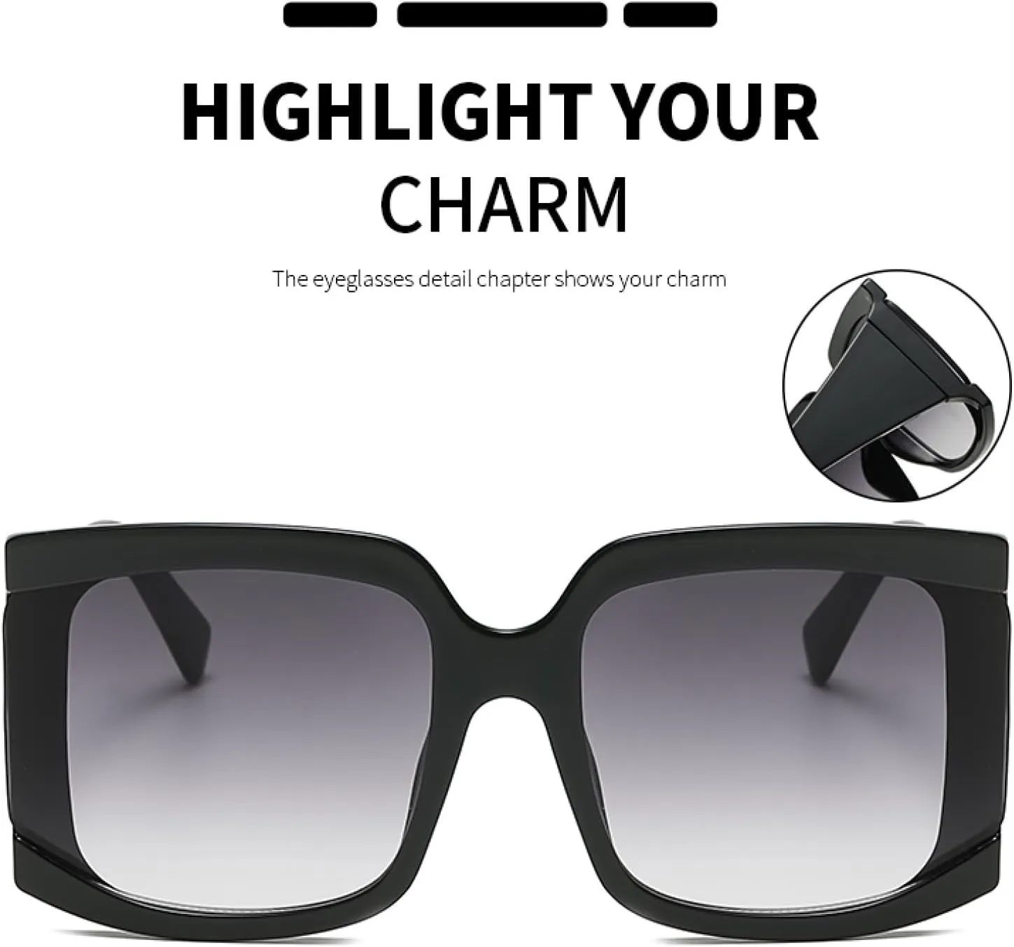 Classic Oversized Sunglasses Women Glasses Female Gradient Vintage Big Shades Uv400
