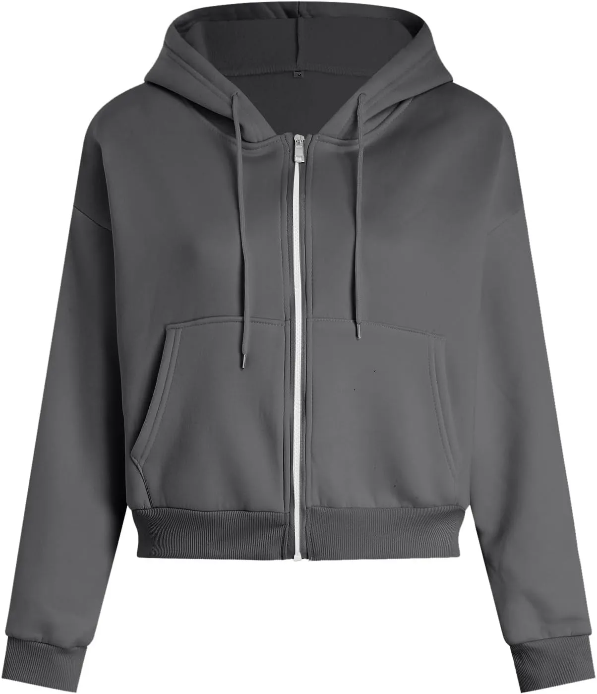 Crop Hoodies for Women Zip Up Jackets Oversized Sweatshirts Fall Fashion Outfits 2024 Sweaters Winter Clothes