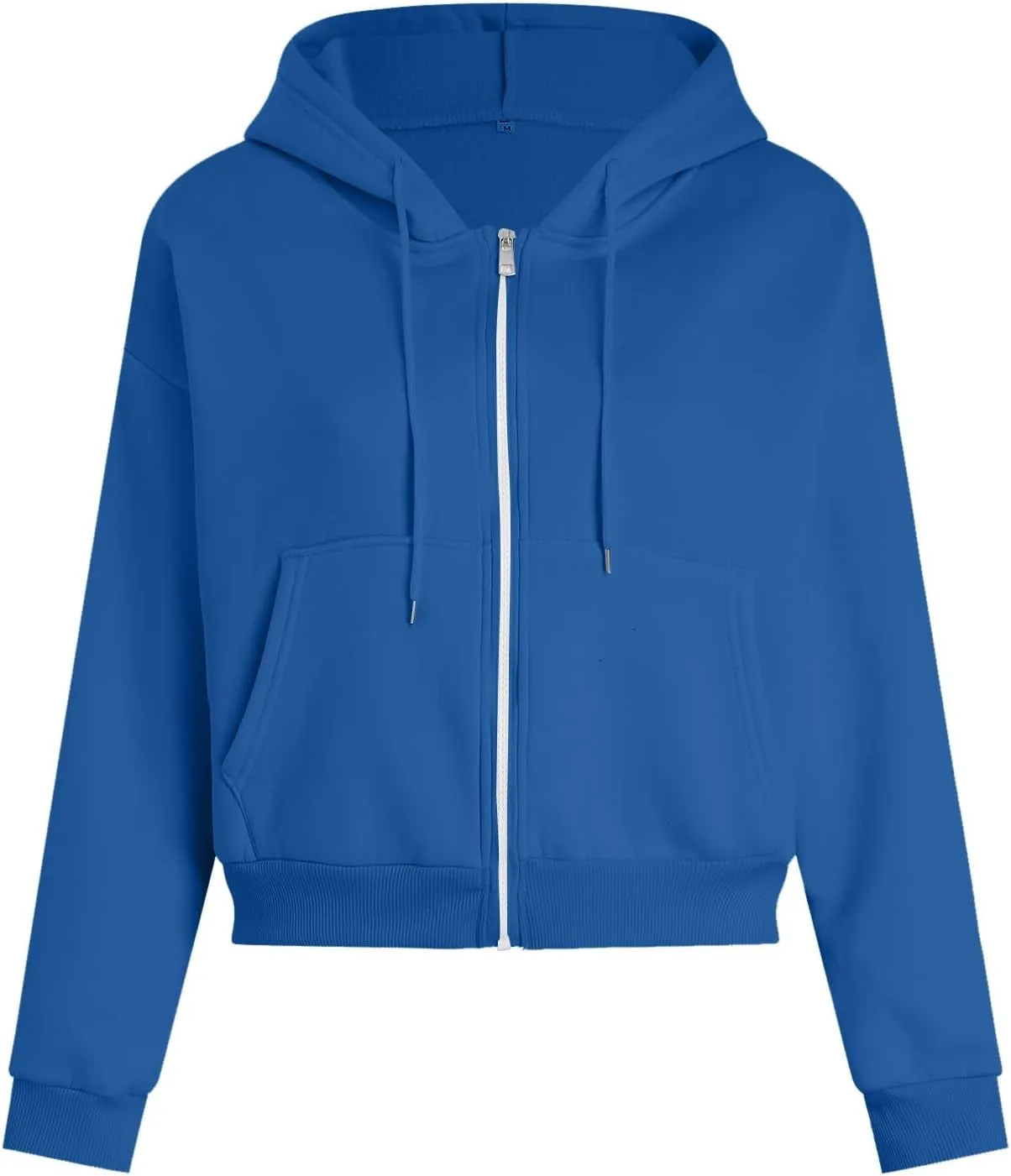 Crop Hoodies for Women Zip Up Jackets Oversized Sweatshirts Fall Fashion Outfits 2024 Sweaters Winter Clothes