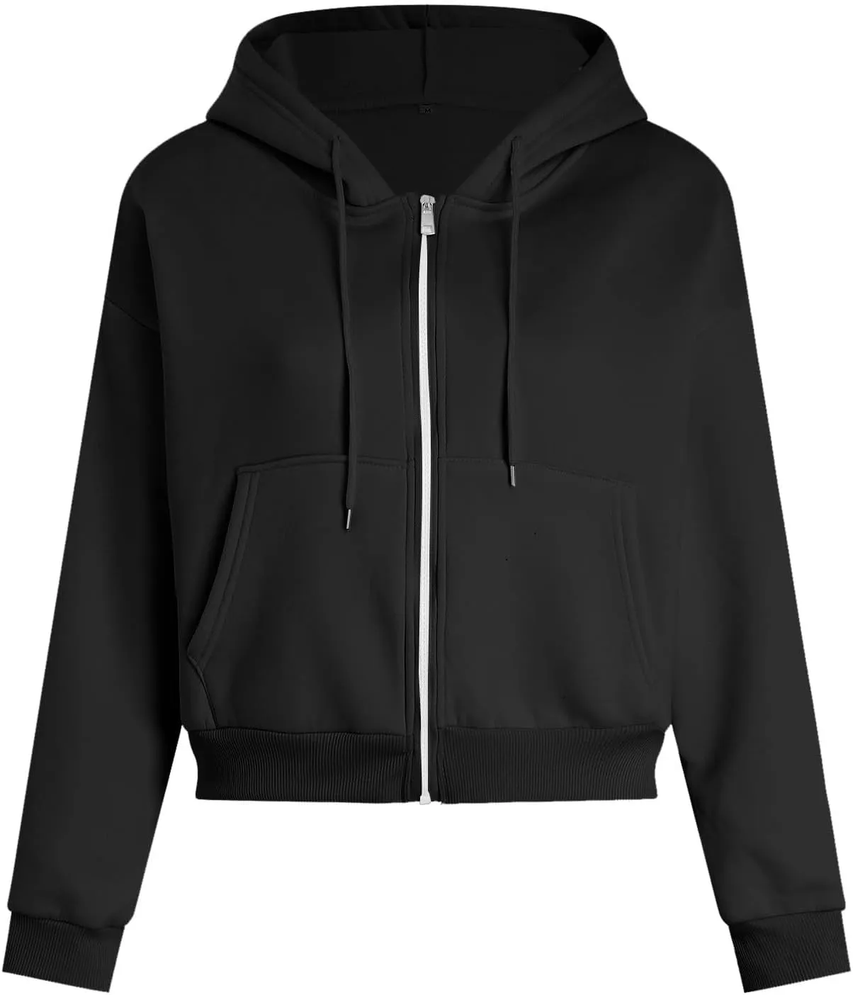 Crop Hoodies for Women Zip Up Jackets Oversized Sweatshirts Fall Fashion Outfits 2024 Sweaters Winter Clothes
