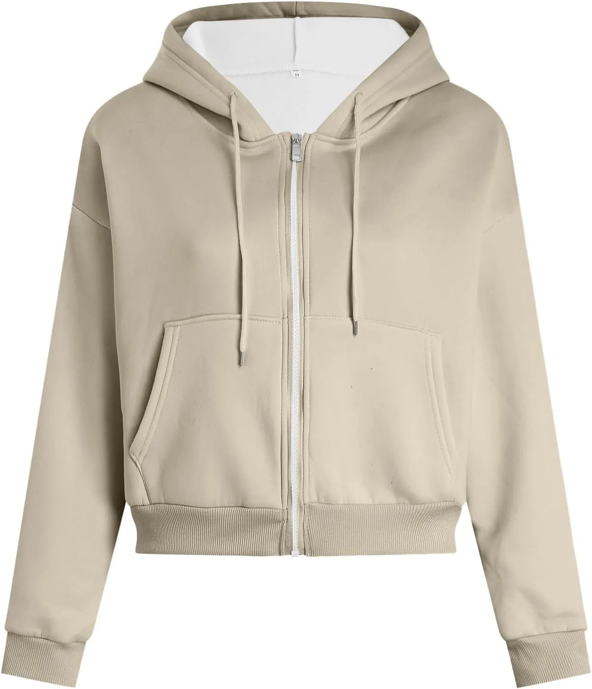 Crop Hoodies for Women Zip Up Jackets Oversized Sweatshirts Fall Fashion Outfits 2024 Sweaters Winter Clothes