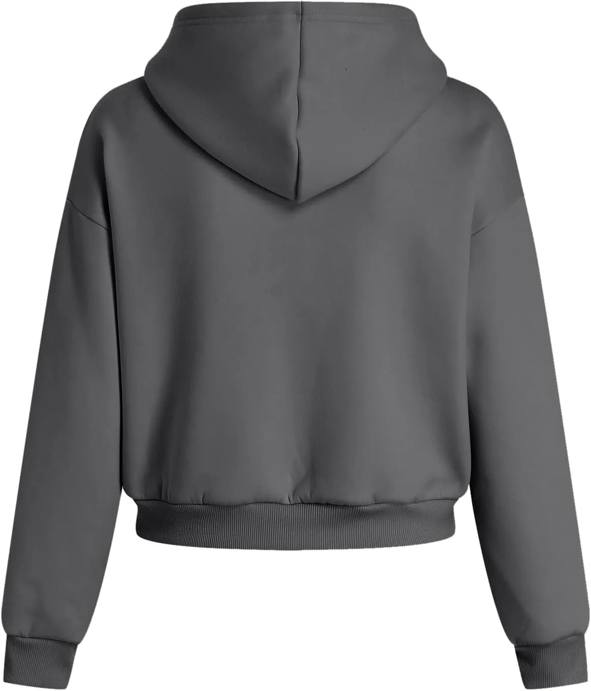 Crop Hoodies for Women Zip Up Jackets Oversized Sweatshirts Fall Fashion Outfits 2024 Sweaters Winter Clothes