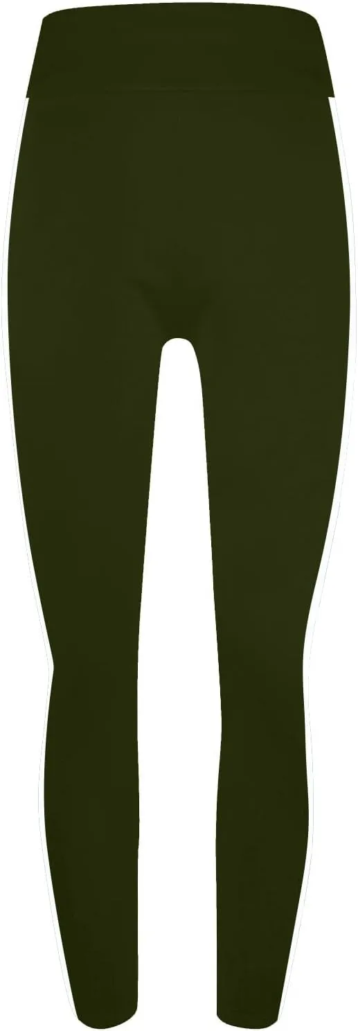 DASAYO High Waisted Leggings for Women Trenfy Side Stripe Print Tummy Control Comfy Exercise Yoga Pants Girls Activewear