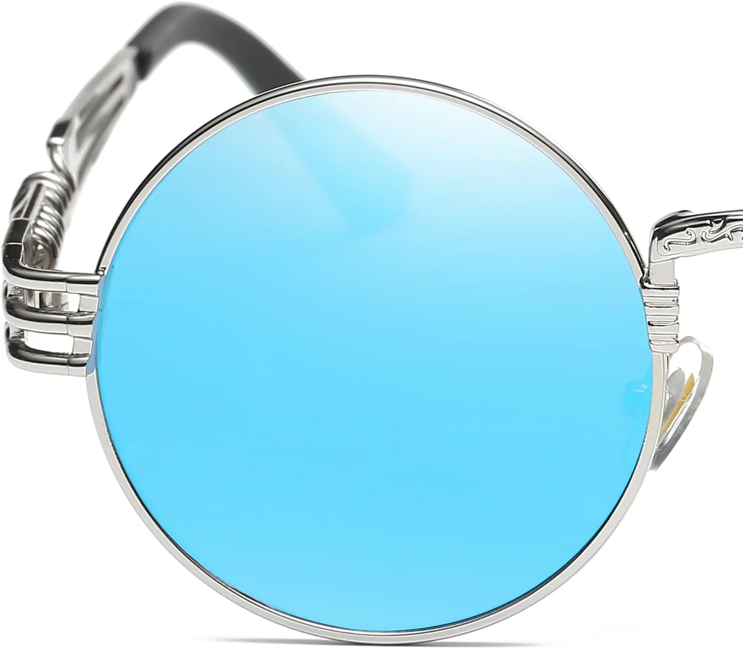 Dollger Steampunk Round Sunglasses Metal Frame Circle Shades