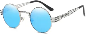 Dollger Steampunk Round Sunglasses Metal Frame Circle Shades