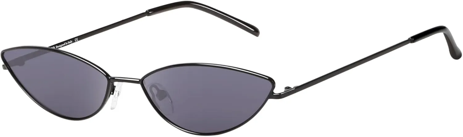 DUCO Vintage Oval Sunglasses for Women Small Triangle Polarized Sun Glasses Metal Frame and UV Protection W019