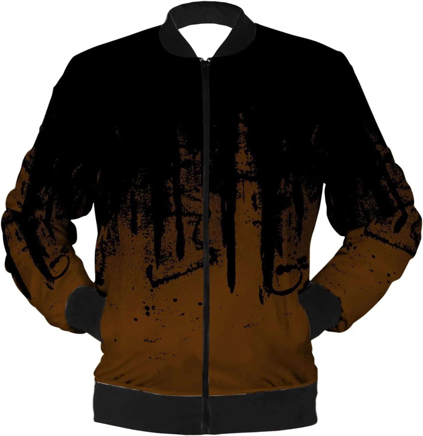 DuDubaby Autumn and Winter Men's Printed Thin Jackets Men's Casual Versatile Printed Jackets
