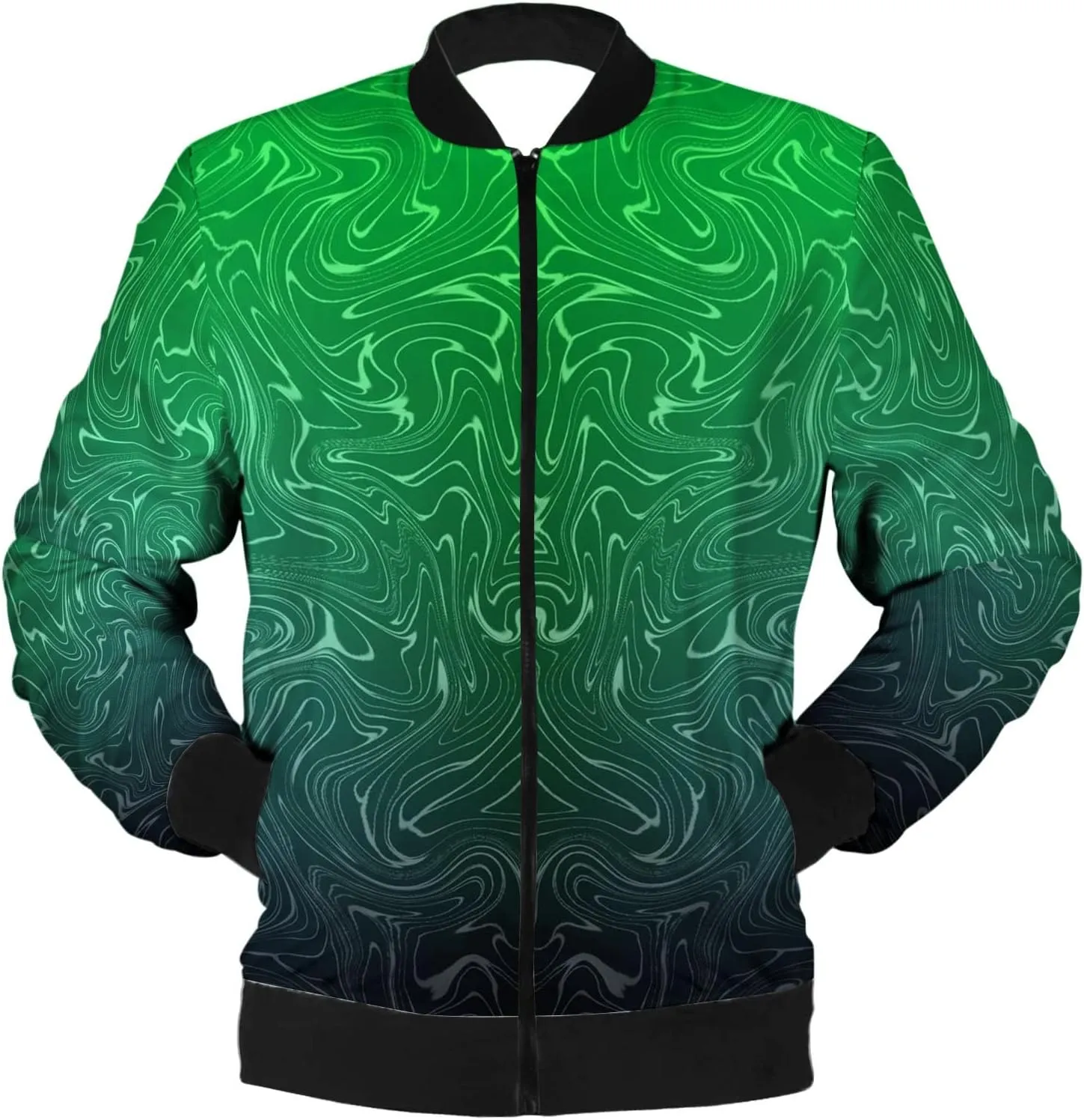 DuDubaby Autumn and Winter Men's Printed Thin Jackets Men's Casual Versatile Printed Jackets