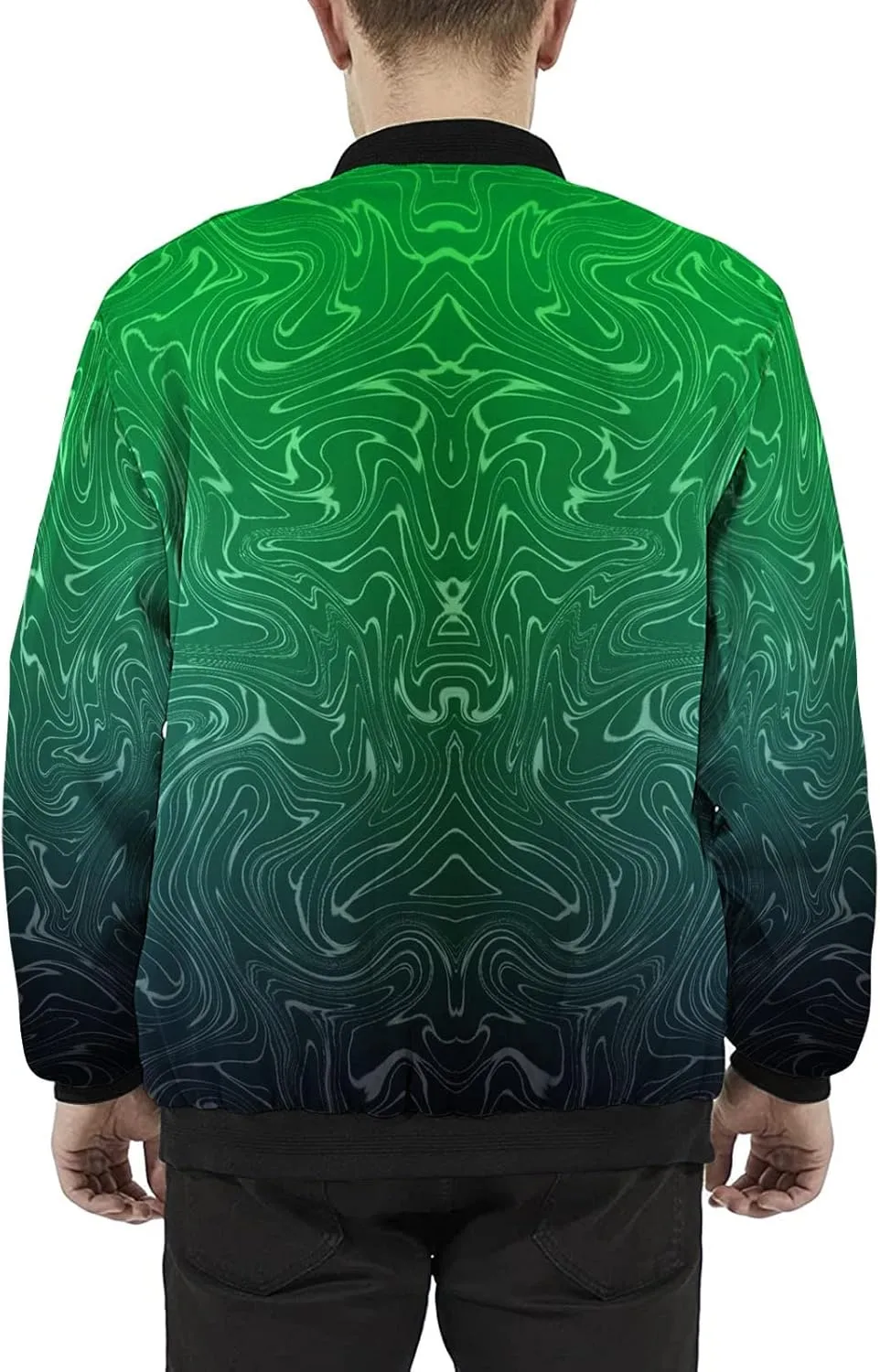DuDubaby Autumn and Winter Men's Printed Thin Jackets Men's Casual Versatile Printed Jackets