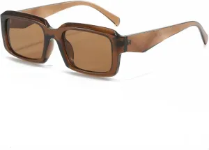 Fashion Candy Color Vintage Rectangle Sunglasses Retro Uv400
