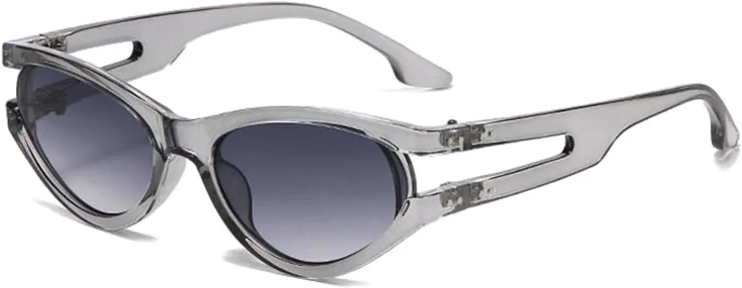 Fashion Cat Eye Sunglasses Women Retro Rivets Blue Green Uv400 Men
