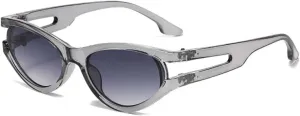 Fashion Cat Eye Sunglasses Women Retro Rivets Blue Green Uv400 Men