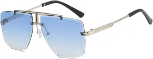 Fashion Men Rimless Sunglasses for Women Metal Frame Uv400