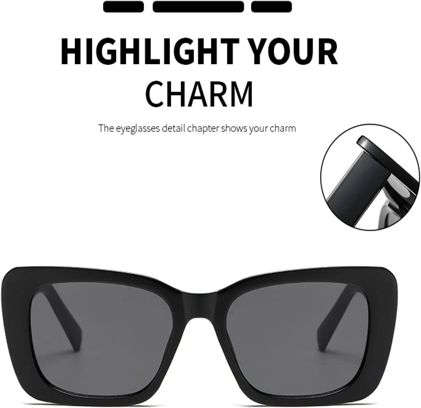 Fashion Rectangle Sunglasses Women Vintage Female Uv400