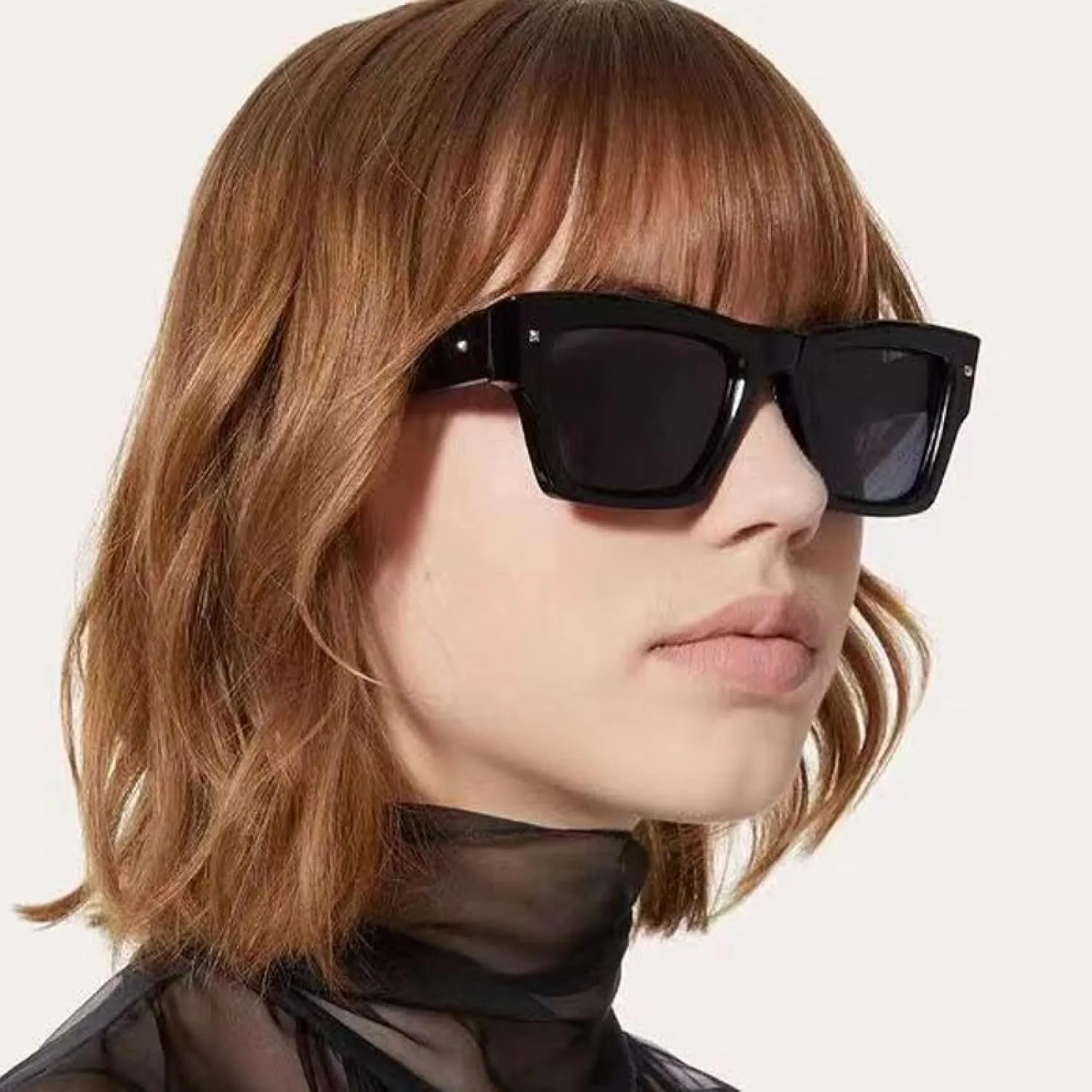 Fashion Simple Thick Frame Sunglasses Male Retro