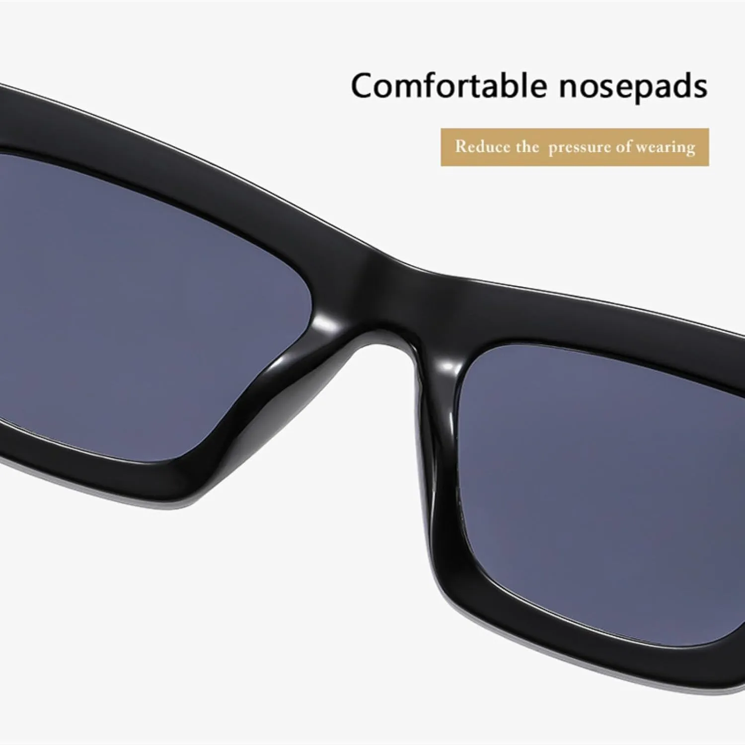 Fashion Simple Thick Frame Sunglasses Male Retro