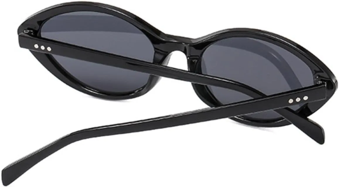 Fashion Small Cat Eye Sunglasses Women Fashion Gradient Uv400 Vintage Rivets Men