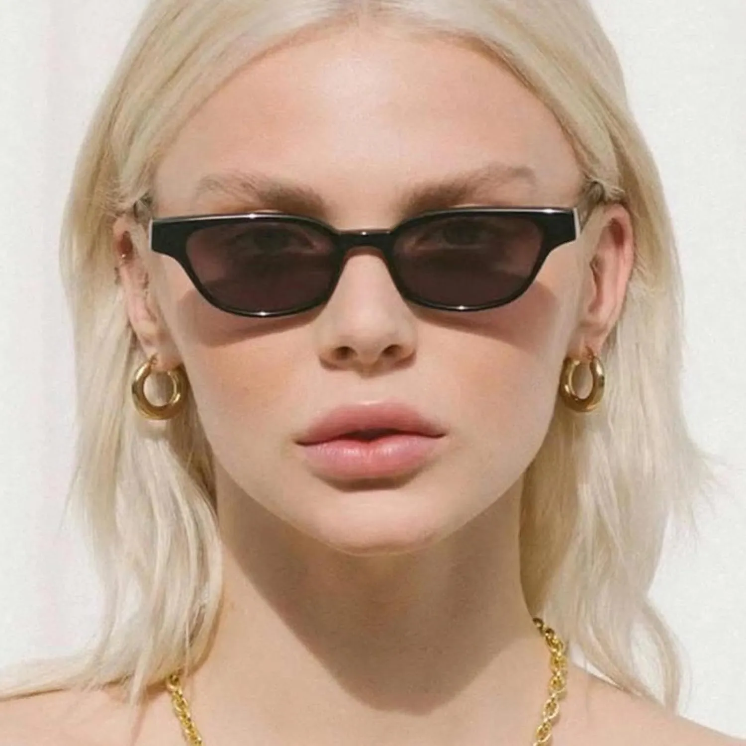 Fashion Small Cat Eye Sunglasses Women Vintage Tea Uv400