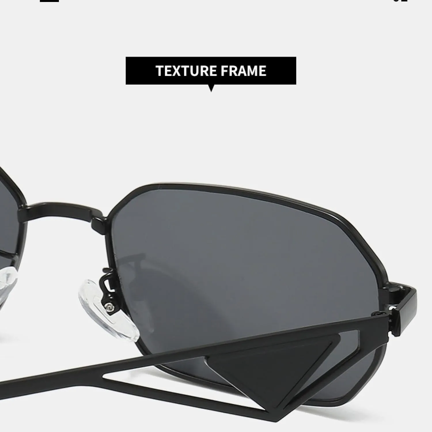 Fashion Sunglasses for Woman Vintage Metal Frame Polygonal Luxury Shades Eyewear